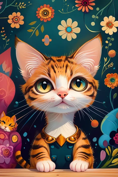 masterpiece,best quality,<lora:tbh158-:0.7>,illustration,Jeremiah Ketner, cute Abyssinian cat