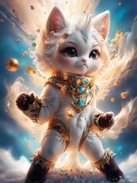 cutie-pie cat wearing mittens, contrapposto, strong polar filter, evening light, hyper realistic <lora:zhibi:0.75>, zhibi, zdyna_pose, foreshortening, from below, nicely detailed, portrait by john Wilhelm, <lora:!action-sdxl-V0.5:0.75><lora:betmd:1> betmd,