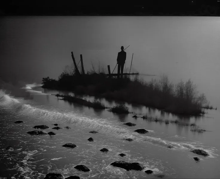 a close up of a dog in the dark, with slender, in the middle of the night, post grung, 2 0 1 0 s, actual photo, fishmen, good posture, nighttime, ugly, horror, scary, <lora:Deathia_yiu_v20:0.7>, (deathia:1.3), noise, jpg artifacts