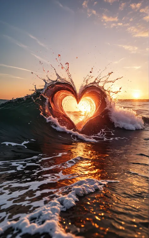 exploding heart wave