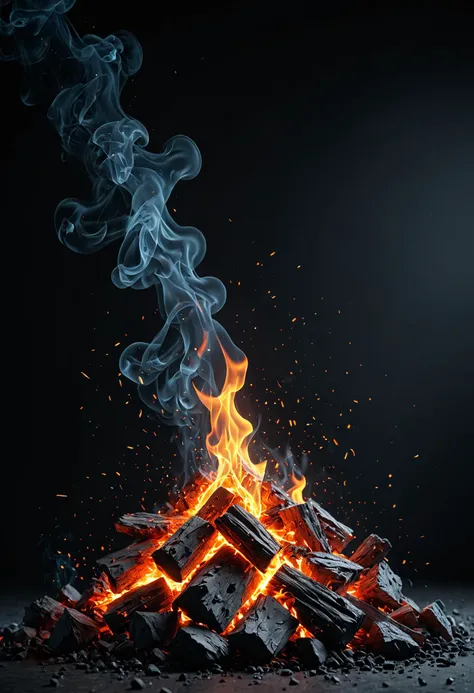 Ultra realistic fire, red hot embers, (sparks:1.2), misty dark room, (smoke, smoky background:1.2), (dust particles:1.2), light rays, insane detail, extreme detail, octane render, high poly, hdr, ambient occlusion.
BREAK
dark intense blue background, dark theme, dynamic lighting, (soft shadows), (sharp focus), (photo realistic), extreme details, uhd, 8k