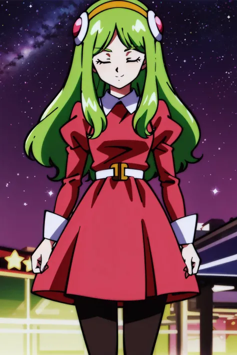 masterpiece, best quality, solo,1girl,looking at viewer,cowboy shot,space,
anime style,
<lora:enunV1:0.6>enun,green hair,long hair,white boots,