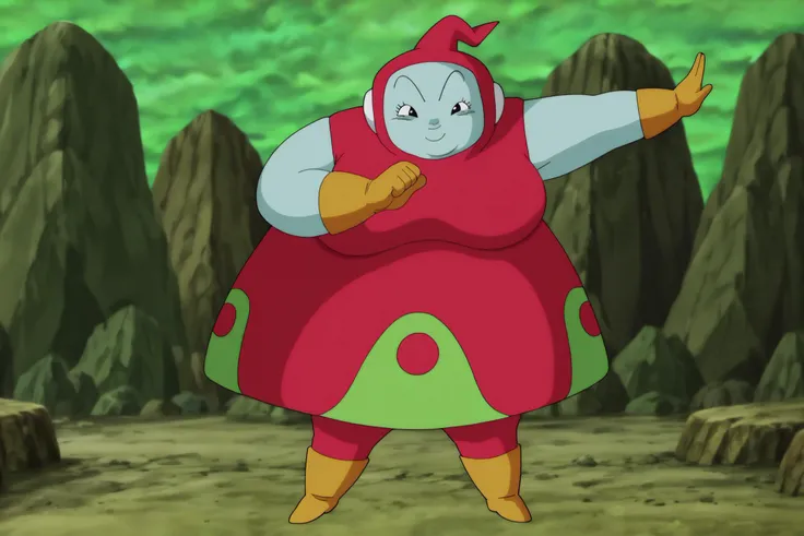 source_anime, score_9, score_8_up, score_7_up, anime screencap,
brianne, solo, after_transformation, smile, gloves, dress, full body, boots, black eyes, colored skin, fat, yellow gloves, multicolored dress, red hood, red dress, red_legwear, blue skin, yellow_footwear, sleeveless dress, clenched hand, eyebrows, eyelashes, outstretched hand, looking at another, mountain, green sky, raised eyebrows, rock, standing, spread legs, nostrils, large breasts, red ahoge
<lora:brianne_pony_v1:0.8>