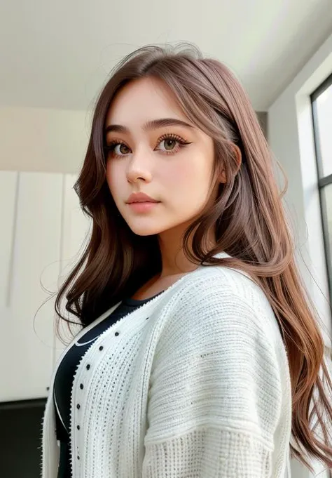 real, photoshoot, realistic, perspective, luminescent, illusion, atmospheric scene, masterpiece, best quality, (detailed beautiful face, detail skin texture, ultra-detailed body:1.1),
<lyco:jadeanh_vylerria_lycoris_01-000001:0.9>, jadeyanh-vylerria, 1girl, solo, long hair, brown hair, indoors, realistic, lips, brown eyes, looking at viewer, jacket, upper body, window, closed mouth, black shirt