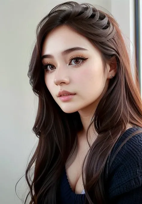 real, photoshoot, realistic, perspective, luminescent, illusion, atmospheric scene, masterpiece, best quality, (detailed beautiful face, detail skin texture, ultra-detailed body:1.1),
<lyco:jadeanh_vylerria_lycoris_01-000001:0.9>, jadeyanh-vylerria, 1girl, solo, realistic, lips, long hair, brown eyes, brown hair, black hair, looking at viewer, portrait