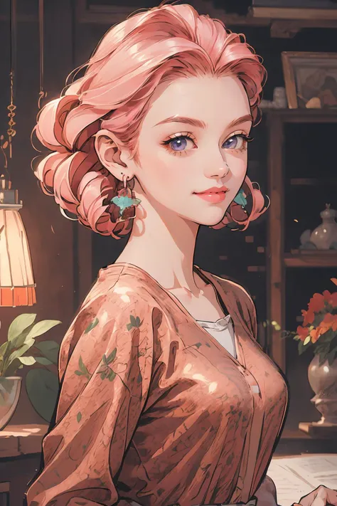 8k high quality detailed,highres,anime,comic,detailed image,
(an illustration of a age girl posing,(an illustration of girl,teengirl)),(magazine_illustration),
(, azurevivian,1girl,pink hair,earrings,purple eyes,forehead,medium breasts),(Enigmatic Smile),detailed_face,
((body_bridge):0.8),
((,red dress,realistic_silk_texture):0.85),(,realistic clothing texture,realistic_skin_texture),<lora:Azure_Dreams_-_Vivian:0.65>,<lora:anxiang:0.4>,<lora:more_details:0.2>