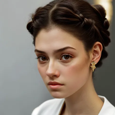 (baroque style, ornate, purple, dramatic, highly detailed:1.15), <lora:sd15_EveDumon_locon_64_v1-000015:1> EveDumon, focus on eyes, close up on face, grinning, wearing jewelry, hair styled as top knot hair,