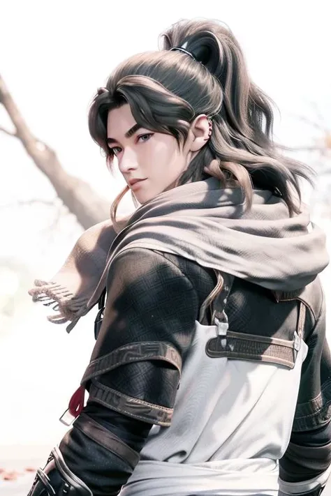 (day),a tree filled with red leaves in autumn,
Standing at attention,
Black outfit,black jacket,red scarf,
<lora:Liaoyuan_Huo_Ravages-KK77-V1:0.7>,realistic,
long hair,black hair,forehead,
1 man, 20yo,male,Beautiful Finger,Beautiful long legs,Beautiful body,Beautiful Nose,Beautiful character design, perfect eyes, perfect face,expressive eyes,perfect balance,
looking at viewer,
official art,extremely detailed CG unity 8k wallpaper, perfect lighting,Colorful, Bright_Front_face_Lighting,shiny skin,
(masterpiece:1.0),(best_quality:1.0), ultra high res,4K,ultra-detailed,
photography, 8K, HDR, highres, absurdres:1.2, Kodak portra 400, film grain, blurry background, bokeh:1.2, lens flare, (vibrant_color:1.2),professional photograph,