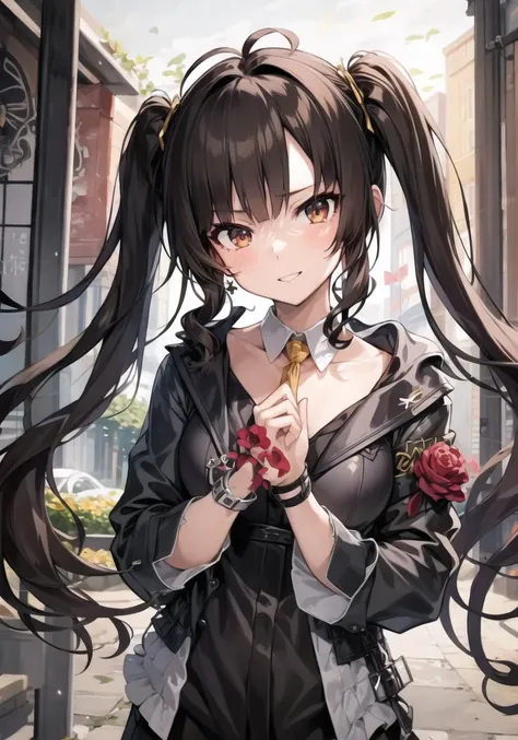 masterpiece, best quality, 1 girl, <lora:lilyBloomerchen_v1:0.8>, lily_bloomerchen, twintails,