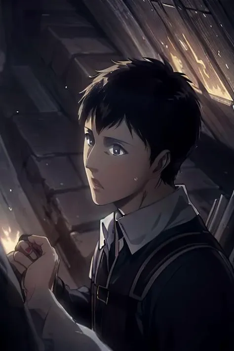 masterpiece,((bestquality)),8k,high detailed,ultra-detailed,depth of field,wide angle,volumetric lighting,Soft illuminaotion,front lighting,looking up,
1boy,<lora:Bertolt_Lora:1>,bertolt,adult,tears,global illuminations,metallic luster,looking up,
male focus,solo,on back,handsome face,<lora:add_detail:1>,gym,holding knife,