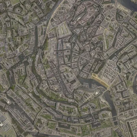 best quality, high contrast, Amsterdam satelite map, top down view, war thunder videogame minimap <lora:WTMAPS:1>