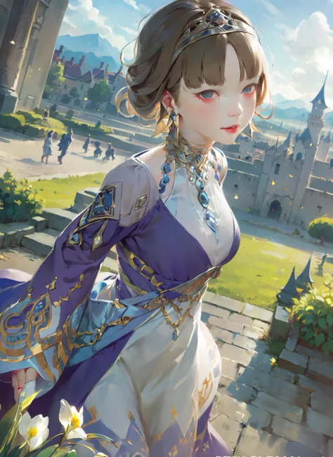 portrait, closeup
dynamic angle, fisheye, very wide shot, perspective, dutch angle, from above,
masterpiece, extremly detailed, ((Cinematic lighting)), (glowing), ((dramatic lighting)), ((beautiful detailed glow)), intricate detail, lens flare
<lora:dunyarzadGenshinImpact_v10:1> 1girl, looking at viewer, intimate, delicate, (smile:0.7)
blurry background, bokeh, blurry, bloom,
(detailed ladscape, castle, fild, grass, mountains, flowers:1.2), (sky, clouds:1.2),(detailed background),detailed landscape, (dynamic angle:1.2), (dynamic pose:1.2), (rule of third_composition:1.3), (Line of action:1.2), wide shot, daylight, solo,
<lora:Zeen Sketch Style:1:OUT10>