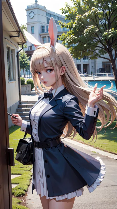 out door ((best quality)), ((masterpiece)), Magician, Bunny