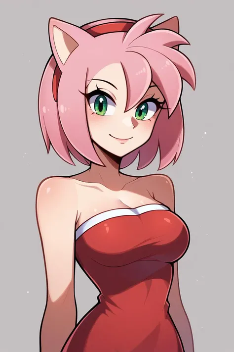 score_9, score_8_up, score_7_up, BREAK <lora:touyarokii-guy-PONYv1:1>, 1girl, solo, breasts, amy rose, humanization,