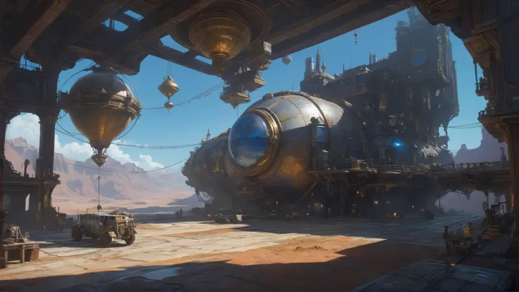 SK_DIGITALART, painting of a steampunk planet outside of time, an exotic distant world, by Ian McQue,
highly impressive & realistic, Hyper-detailed, Insane Details, Intricate Details, Cinematics, Editorial Art, Tilt Blur, Super-Resolution, Megapixels, Unreal Engine 5, Studio Lighting, Volumetric, Optical, Diffusion Glowing, Shadows, Proportions, Rough, Shimmery, Ray Tracing Reflections, Glossy, Lumen Reflections, Screen Space Reflections, Diffraction Rating, Chromatic Aberration, GB Shift, Ray Tracing, Ray Tracing Ambient Occlusion Anti-Ali asing, Post-Processing, Post-Production, Cel Shading, Tone Mapping, Incredibly Detailed and Intricate, Hypermaximalist, Sleek, Hyper Realistic, Super Detailed, Dynamic Pose, Hyperrealism, HDI, 8k dramatic lighting, dark colors, wide angle view, panorama view, dominant colors Cortana Blue and Rich Blue,
<lora:xl_more_art-full_v1:0.35> <lora:epi_noiseoffset2:0.5> <lora:add-detail-xl:1>