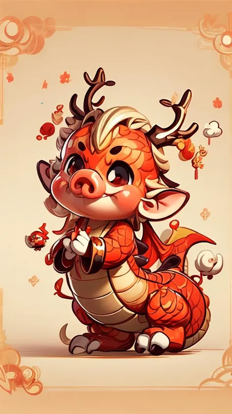 Street Fighter style masterpiece,best quality,highest detail,original,official art,aesthetic,simple background,cartoon rendering,
Cute,chibi,(long,dragon,eastern dragon),antlers,pig nose,dragon tail,stick figure,solo,
<lora:add_detail:1>,<lora:shie02:0.6>,<lora:dragon:0.8>, . Vibrant, dynamic, arcade, 2D fighting game, highly detailed, reminiscent of Street Fighter series