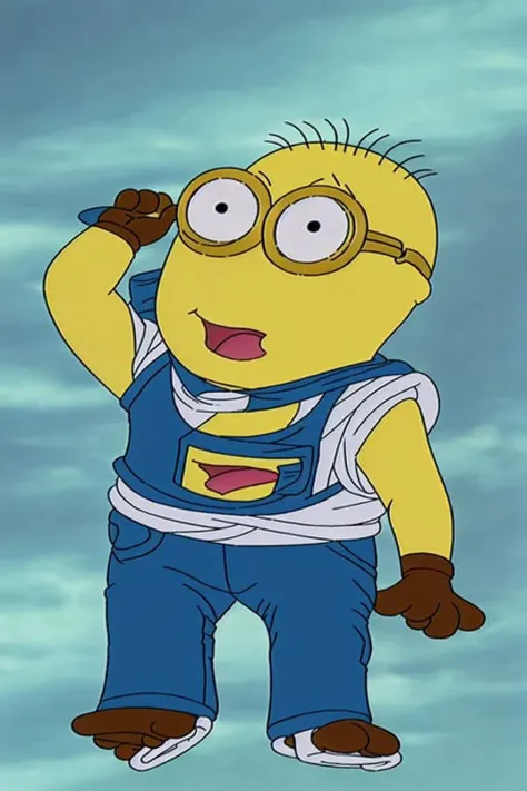 A crazy minion, Very detailed, clean, high quality, sharp image
