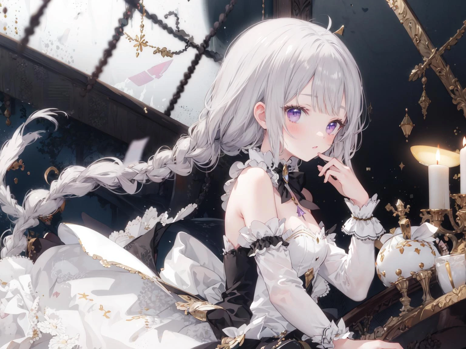 masterpiece, best quality, upper body, from side,
(1girl),gilberta, gilberta(maid), full body, white pantyhose, <lora:gilberta:1>