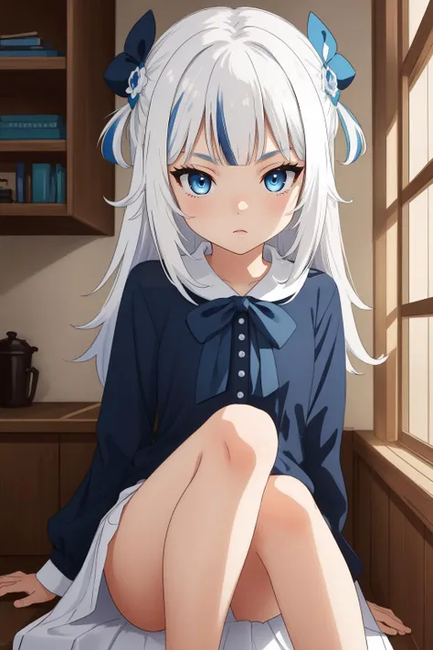 (masterpiece, best quality), intricate details,
1girl, <lora:Gawr Gura:0.8> gawr gura, white hair, blue streaked hair, blue eyes,
<lora:Tsurime:1> tsurime,
