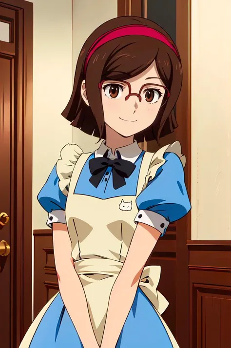 ultra detailed, masterpiece, best quality, solo, soft smile, light smile, <lora:gbf_china_v1:1> kousaka china, headband, eyewear, small breasts, <lora:alice_in_wonderland_outfit-base-anylora-v1-1-1-000019_1_BiiIiMoOOo_WOF:1> aliceinwonderlandoutfit,