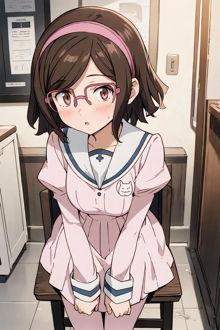 <lora:gbf_china_v1> 1girl, kousaka china, hairband, eyewear, pink dress