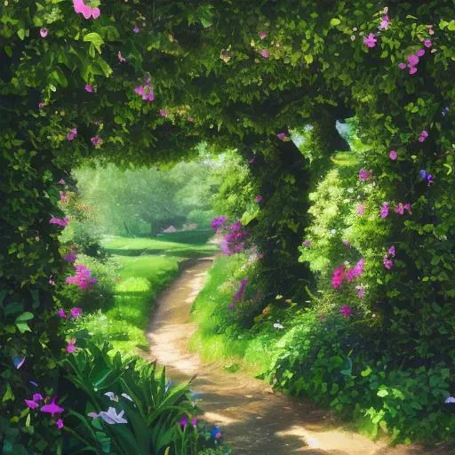 Picture yourself wandering through a winding, verdant labyrinth of hedgerows and shrubs, where every turn leads to a new discovery in the world of greenery, Tranquility, Serenity, Biodiversity, Wildlife, Foliage, Canopy, Undergrowth, Ecosystem, Flora, Fauna, dense-forest-5000
