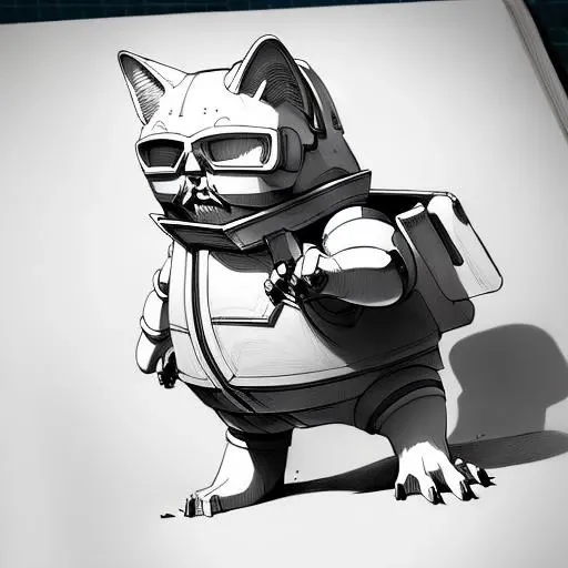Evang, a chubby cat, digital painting, concept art, sharp focus, illustration, and Greg Rutkowski