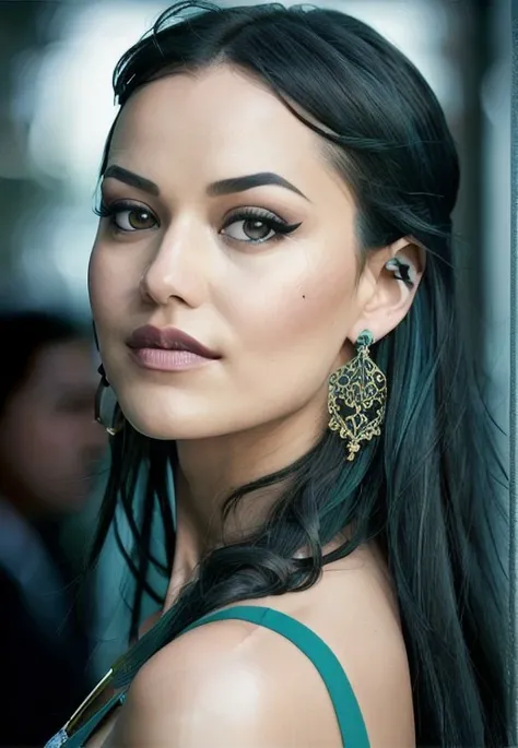 (zxzxfahriye) with blue hair wearing a green dress and earrings, with a dark background and a blue smoke, by Franois Quesnel
<lora:fahriye-000024:0.7>,, Photorealistic, Hyperrealistic, Hyperdetailed, analog style, detailed skin, matte skin, soft lighting, subsurface scattering, realistic, heavy shadow, masterpiece, best quality, ultra realistic, 8k, golden ratio, Intricate, High Detail, film photography, soft focus