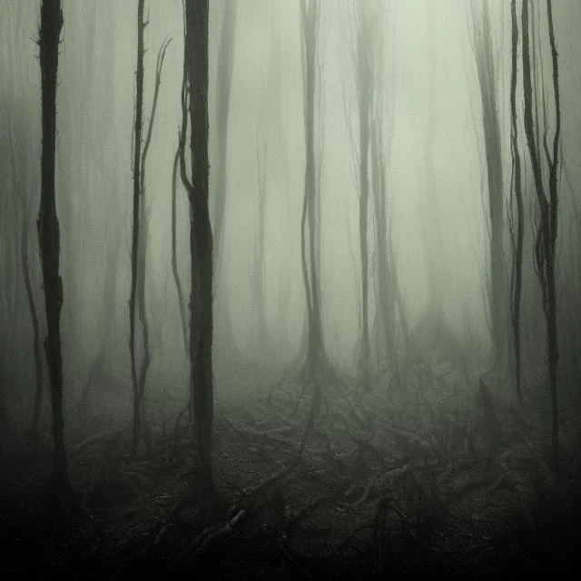 a zplbi zplbc zplai path in the middle of a foggy forest, a matte painting by Eglon van der Neer, tumblr, german romanticism, ominous vibe, dark, ominous