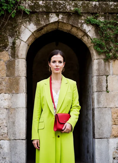 portrait of sks woman in Lisbon, at the Belem Tower, by Flora Borsi, style by Flora Borsi, bold, bright colours, ((Flora Borsi)), by Peter Lindbergh, <lora:locon_marylouiseparker_v1_from_v1_64_32:1>