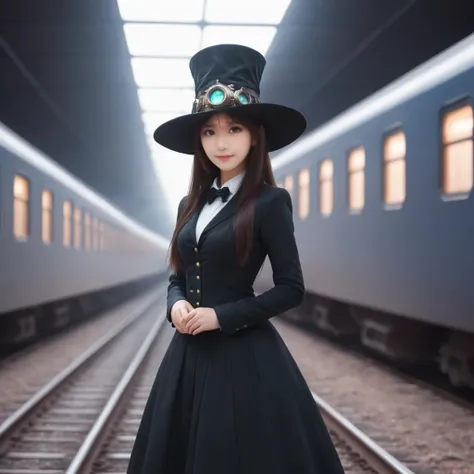 1girl, fantasy, light, witch, magic, anime film ,steampunkai,robot, witch hat, witch dress,train,
<lora:Princess Lucia 800M SDXL-000006:0.5>
<lora:25rino 800 SDXL-000010:0.5>