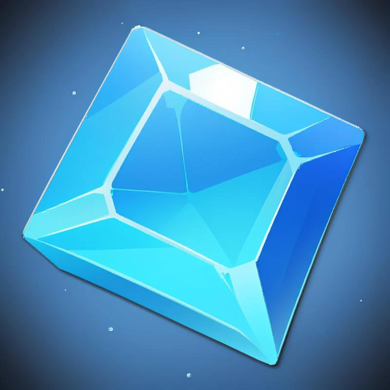 ((masterpiece,best quality)), absurdres, <lora:FantasyIcons_Gemstones:0.8>, gemstone, glowing blue gem, ice, trapezoid