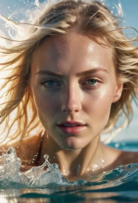 highspeed shot, a 30 years old woman with blonde hair plops into the crystal clear water to the half, the water splashes up, the moment is captured, close-up, photorealistic, bright lighting, depth of field, beautiful light and shadow design
intense, photorealistic lighting and cinematic lighting quality, (sharp focus), backlighting, photo realistic, highly detailed,
a colorized photo, RAW format, 8K photorealistic image, superflat, 4k, ultra hd, high resolution , UHD, shot with a professional DSLR camera like Fujifilm XT3, Sony A7IV, Nikon D850, Sony A9 II, Canon EOS R5,
The final image should be a professional, award-winning masterpiece with (sharp focus:1.2),, (intricately detailed, hyperdetailed), HDR, (extremely detailed 8k wallpaper), high quality, intense, intricate, highly detailed, octane render, fine detail, ultra realistic, crisp, super sharp, studio quality, masterpiece, best quality, UHD, Film grain, photorealistic, trending on cg society