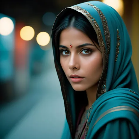 android afghan girl photography by Steve McCurry in cyberpunk style,cyberpunk urban scenery,150mm,dlrs,robotic parts,beautiful neon soft light,bioluminescent tattoos,vibrant details,explicit soft mist,beautiful masterwork by head of prompt engineering . 4k, highly detailed. skin imperfections, freckles, detailed skin texture, natural skin texture, detailed cloth texture, beautiful detailed perfect face, perfect face, (high quality, best quality:1.3), Extremely high-resolution, photographic, lifelike, 8k, photo-realistic, amateur photo, UHD, cinestill 800 tungsten , cinematic photography by sofia coppola, Nikon D850 film stock photograph Kodak Portra 400 camera f1.6 lens