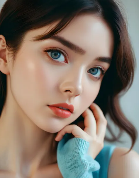 amateur photo of a woman, analog, raw, f2, 35mm, breasts, stunning intricate full color portrait, epic character composition, by ilya kuvshinov, alessio albi, nina masic, sharp focus, natural lighting, subsurface scattering, f2, 35mm, film grain. 8k, highly detailed, detailed skin texture, natural skin texture, perfect eyes, perfect iris, high detail eyes, detailed iris, detailed cloth texture, perfect eyes, detailed eyes, (high quality, best quality:1.3), Extremely high-resolution, Kodak Portra 400 camera f1.6 lens, 35mm, Fujifilm Superia Premium 400, Nikon D850, <lora:add_detail:0.33>