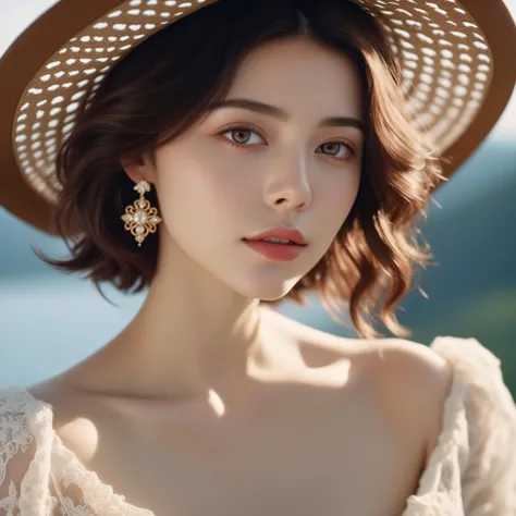 masterpiece, best quality, ultra-detailed, (realistic:0.2), CG, 4k, 8k, illustration, natural lighting, (beautifuly detailed background :1.1), (beautifuly detailed cute), (beautifuly detailed eyes), (beautifuly detailed oily skin,medium breasts :1.1), (glowing eyes:1.2), (Slender:1.2, sexy body line), (1girl, solo), (depth of field, wide shot, cowboy shot:1.3), (stylish face), (asymmetrical Short curly hair), (Velvet Plum hair), russian girl, (victorian dress), (full body), brooch, lace, bodice . 4k, highly detailed. skin imperfections, freckles, detailed skin texture, natural skin texture, detailed cloth texture, beautiful detailed perfect face, perfect face, (high quality, best quality:1.3), Extremely high-resolution, photographic, lifelike, 8k, photo-realistic, amateur photo, UHD, cinestill 800 tungsten , cinematic photography by sofia coppola, Fujifilm Superia Premium 400, Nikon D850 film stock photograph Kodak Portra 400 camera f1.6 lens, <lora:add_detail:0.25>