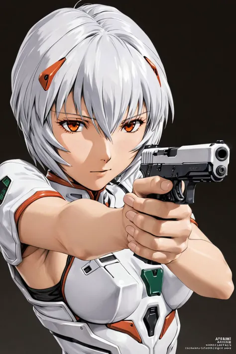 <lora:Pistolero-000015:0.7>,Holding dual pistols in his detailed hands,<lora:SadamotoYoshiyuki_XL_V2:0.7>,ayanami rei,, (masterpiece, best quality, high quality, highres, ultra-detailed),