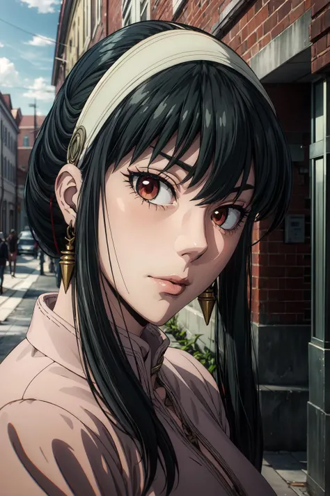 masterpiece, best quality, high resolution, highly detailed, HDR, intricate detail, ultra detailed, BREAK ,cloud,sky,outdoor BREAK (smug:1.3),
(safe:1.10), best quality, masterpiece, highres, solo, (yor_briar_spyxfamily:1.10), portrait, looking at viewer, anime_style, 30, <lora:add_detail:1> <lora:yor_briar_spyxfamily:1>