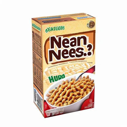 cereal box, food, food focus, english text, no humans, light brown, simple background <lora:Cereal_Box:1>