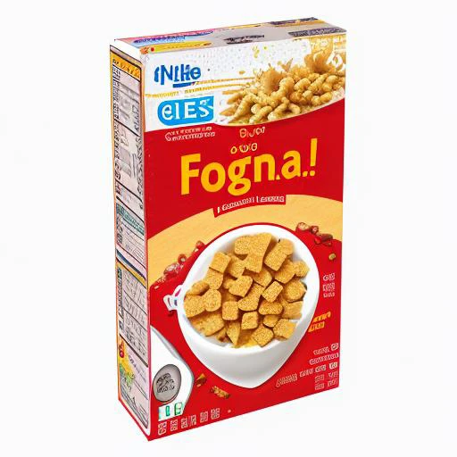 cereal box, food, food focus, english text, no humans, gray, simple background <lora:Cereal_Box:1>
