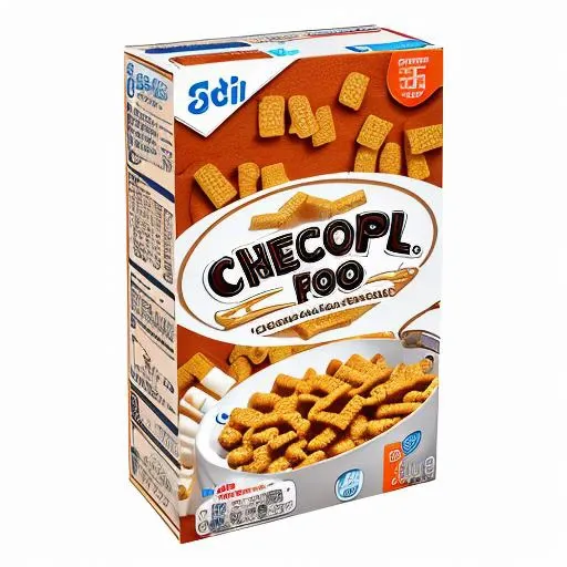 cereal box, food, food focus, english text, no humans, white, simple background <lora:Cereal_Box:1>