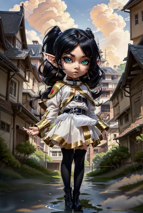 ChibiChampions, chib,<lora:СÑÐ¸Ð»Ñ Ñиби lol((ChibiChampions, chibi):0.8>, <lora:ФÑиÑен пÑовожаÑÑÐ°Ñ Ð² пÑоледний пÑÑÑ(Frieren, twintails, earrings(Ñм одеждÑ):0.8>,FrierenBase, twintails, earrings, white capelet, (striped shirt,black stripes), white skirt, long sleeves, belt, black pantyhose, anime style, anime colors,detailed anime,animeHD, anime eyes, bigger eyes, high quality anime, large anime pupils, 1girl in full growth, best quality, masterpiece, ultra-detailed, high quality,perfect anatomy, perfect full body, (detailed full body), good eyes, perfect face, pretty face