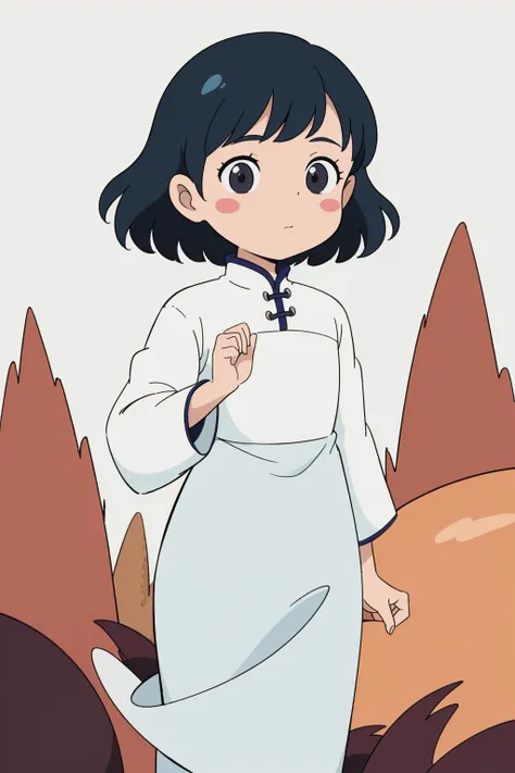 ((sticker design, contrasting colors background)),  child girl, cinnamon swirl, , ((aodai:1.2)) , (masterpiece, best quality:1.6), , Stormy weather, Orgrimmar, ð, Flirty,