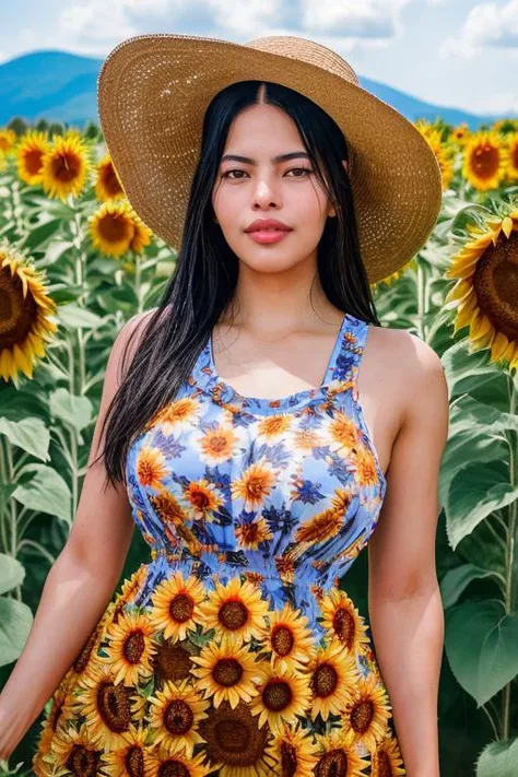 DEN_kimberly_delgado,
(walking through a field of sunflowers wearing a (summer dress:1.3) and sun hat, field, sunflowers, summer, scenic:1.2),
bokeh, f1.4, 40mm, photorealistic, raw, 8k, textured skin, skin pores, intricate details <lora:epi_noiseoffset2:1>, epiCRealism <lora:ClothingAdjuster3:-1>