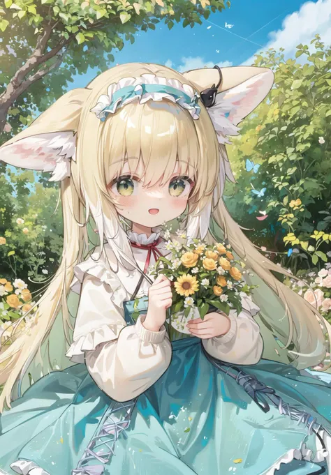 1girl, (masterpiece), (ultra-detailed), (best quality), (beautiful detailed shiny eyes:1.2), (highlight in eyes:1.2), dynamic angle, luoxiaohei, garden, flower, butterfly, river, sunshine, god light, blue sky, smile , <lora:éå
°(ä¸å¥è¡£æorigen,lifeland,luoxiaohei):1>