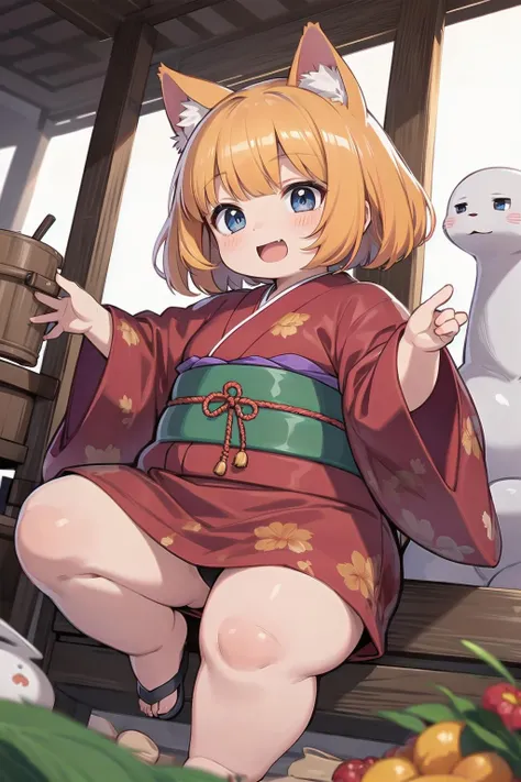 ((masterpiece:1.2, best quality)),(kawaii:1.2)
BREAK
(child:1.4), (baby,child:1.4), cute
BREAK
obese
BREAK
kemomimi, kimono clothes,blue eyes,light orange hair,hime_cut,((bangs bangs)),(faint smile),slightly open mouth
BREAK
japanese temple, dutch angle