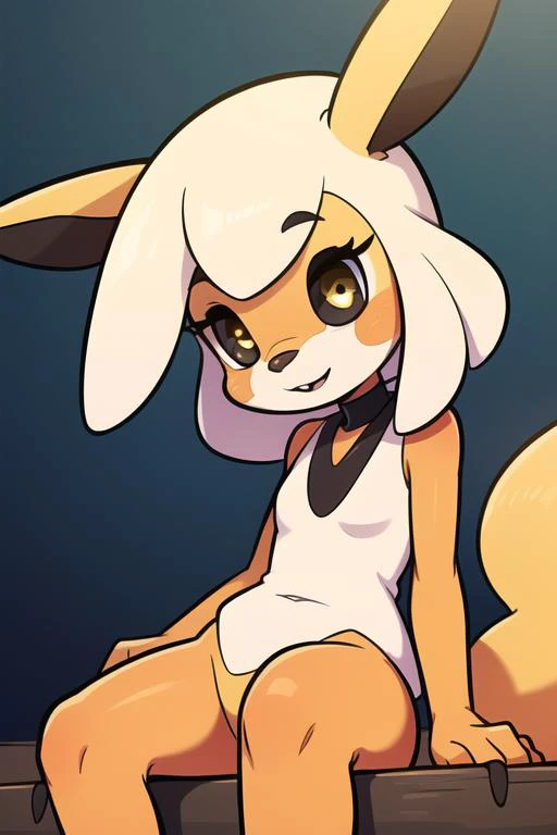 best quality, good quality, masterpiece, beautiful, still, high definition picture, cute <lora:pikachu_v10:1.1> pikachu sitting, black eyes, yellow skin, anthro, monster, pokemon, species:pikachu, yellow tail,