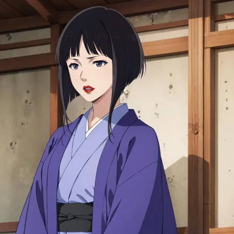 <lora:Amemiya001:0.7>,
Amemiya,1woman,solo,red lips,
japanese clothes,blue kimono,