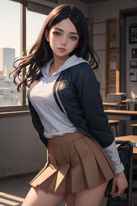 ((masterpiece)), (best quality), official art, extremely detailed CG, unity 8k wallpaper, ultra detailed, highly detailed, detailed background, vivid color, photorealistic, perfect lighting, best illumination,
1girl, solo, kuganatsuki, school uniform, skirt, from front,
<lora:Kuga_Natsuki:0.9>