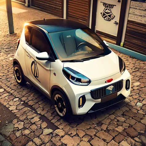 1(drc city car) made of wood, a low poly render, inspired by Cyril Rolando, pixel art, beautiful isometric, empty plain car side, die-cast metal "DR" logo on front radiator grille, organic isometric design, portfolio illustration, cute detailed artwork, beeple rendering, blurred and dreamy illustration <lora:drccitycar_v0.3-000003:1>